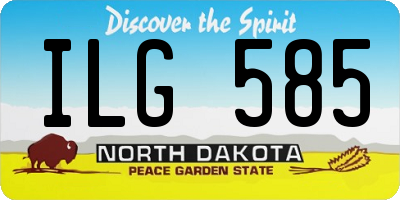ND license plate ILG585
