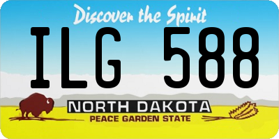 ND license plate ILG588