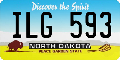 ND license plate ILG593