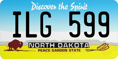 ND license plate ILG599