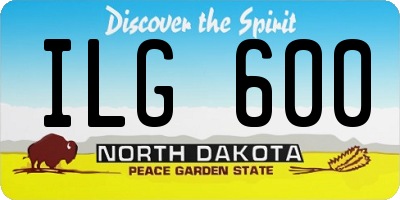 ND license plate ILG600