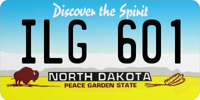 ND license plate ILG601