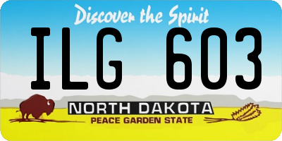 ND license plate ILG603