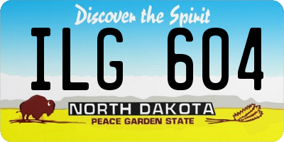 ND license plate ILG604