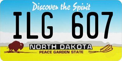 ND license plate ILG607