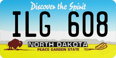 ND license plate ILG608