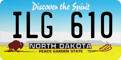ND license plate ILG610