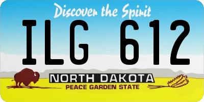 ND license plate ILG612