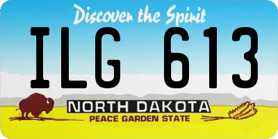 ND license plate ILG613
