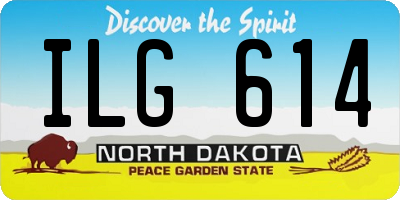 ND license plate ILG614