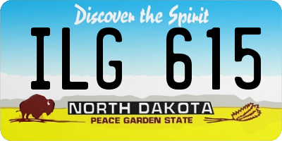 ND license plate ILG615