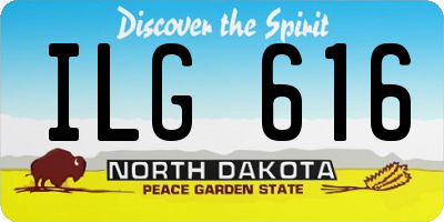 ND license plate ILG616