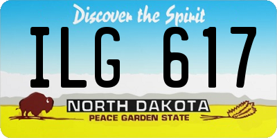 ND license plate ILG617