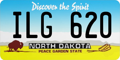 ND license plate ILG620