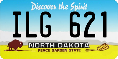 ND license plate ILG621