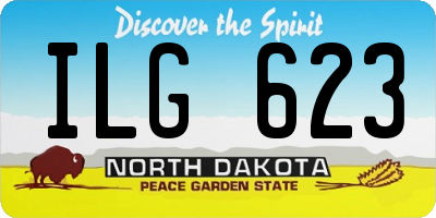 ND license plate ILG623
