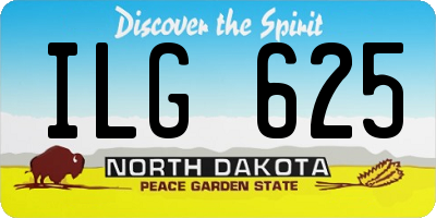 ND license plate ILG625