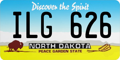 ND license plate ILG626