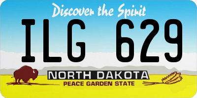 ND license plate ILG629