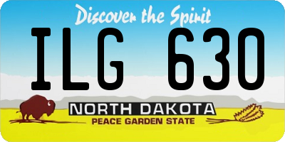 ND license plate ILG630