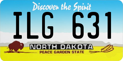 ND license plate ILG631
