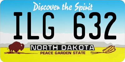 ND license plate ILG632