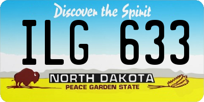 ND license plate ILG633