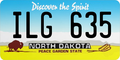 ND license plate ILG635