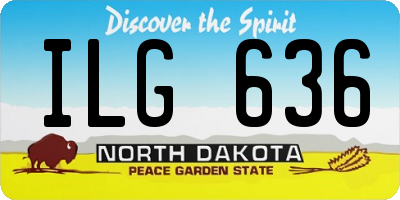 ND license plate ILG636