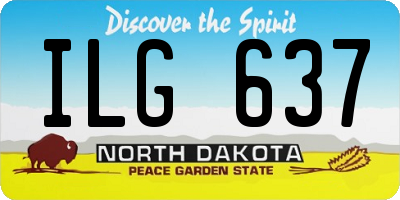 ND license plate ILG637