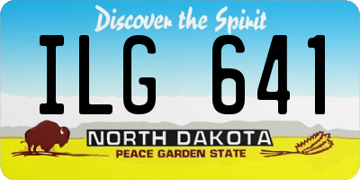ND license plate ILG641