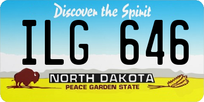ND license plate ILG646
