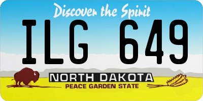 ND license plate ILG649