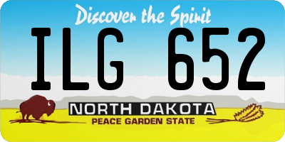 ND license plate ILG652