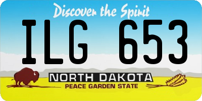 ND license plate ILG653