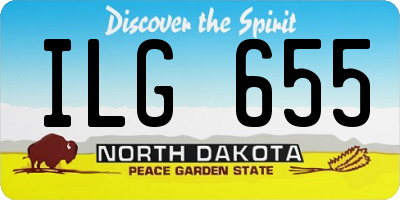 ND license plate ILG655
