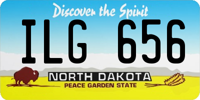ND license plate ILG656
