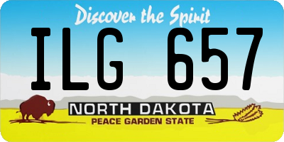 ND license plate ILG657