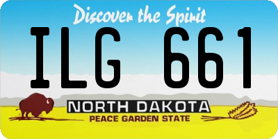 ND license plate ILG661