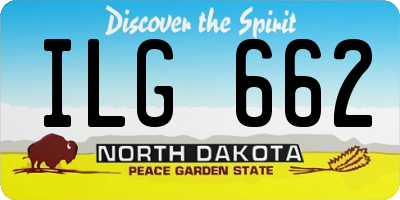 ND license plate ILG662