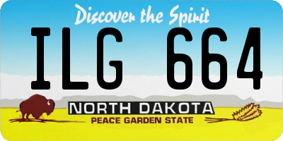 ND license plate ILG664