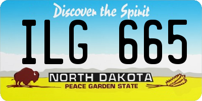 ND license plate ILG665