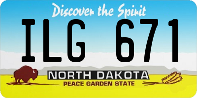 ND license plate ILG671