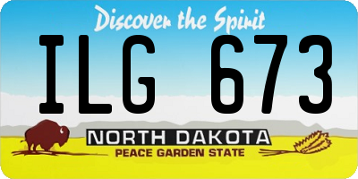 ND license plate ILG673