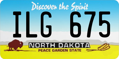 ND license plate ILG675