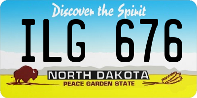 ND license plate ILG676