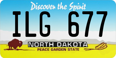 ND license plate ILG677