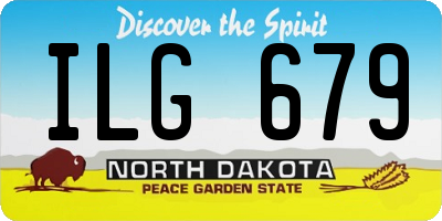 ND license plate ILG679