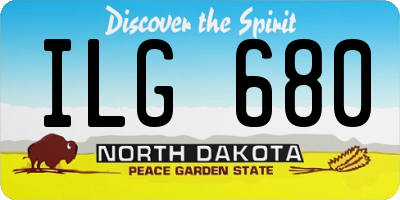 ND license plate ILG680