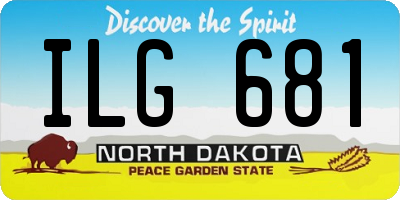ND license plate ILG681